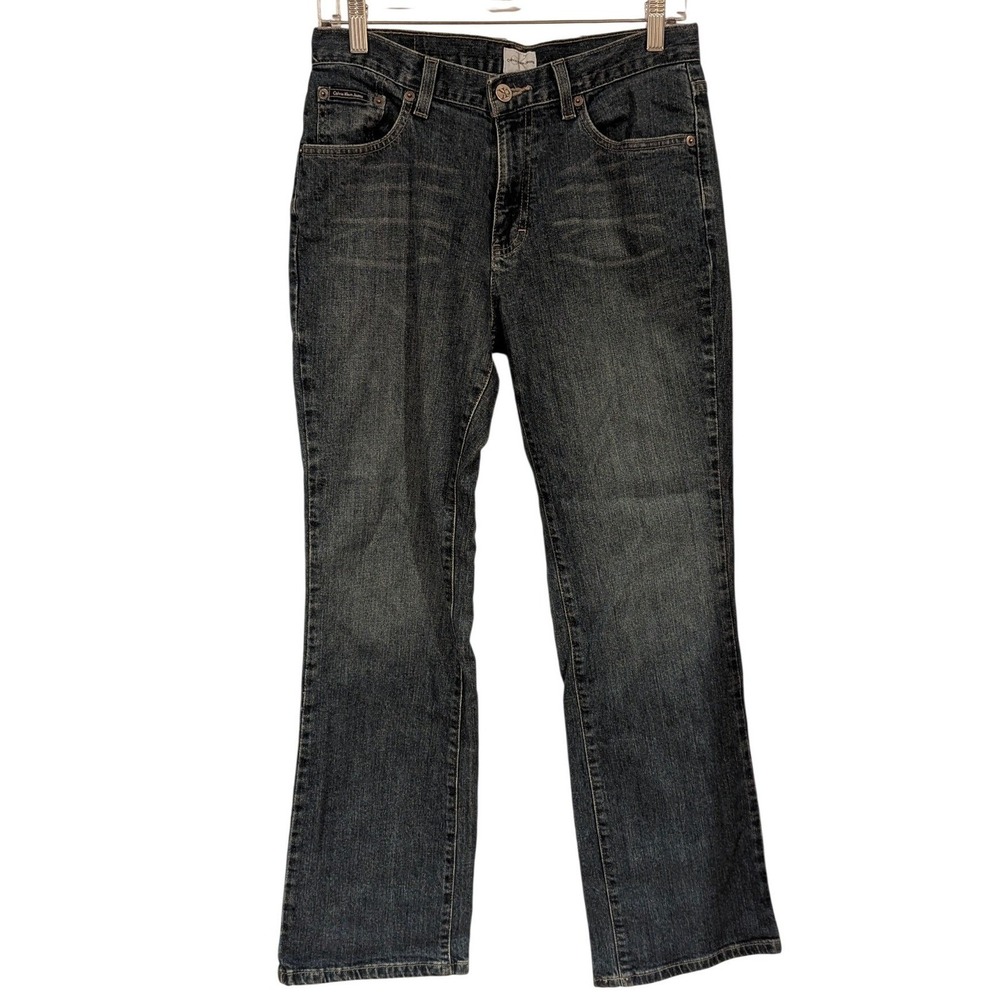 Calvin Klein Bootcut Jeans 6 Blue Faded Stretch Denim Y2K Designer WB94A13